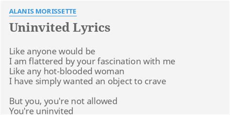 you re uninvited lyrics